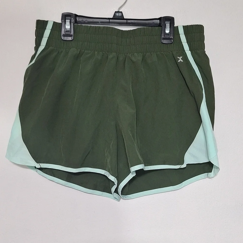 Xersion Olive and Mint Athletic Shorts